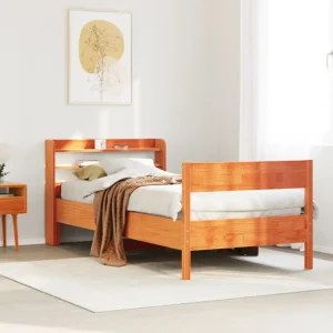 Bedframe van massief grenenhout voor een stabiele en duurzame slaapkamer