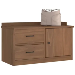 Houten gangbank met massief grenenhout voor een warme entree