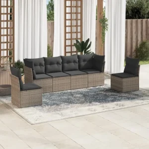 Lounge tuinset met poly rattan en comfortabele zitervaring in gepoedercoat staal