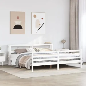 Massief grenenhouten bedframe voor een natuurlijke en comfortabele slaapkamer