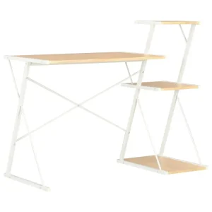 Moderne bureau met praktisch schap en stevige planken