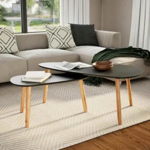 Salontafel set van massief grenenhout inclusief levering in Scandinavische stijl